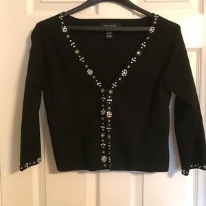 Ladies black crop sweater